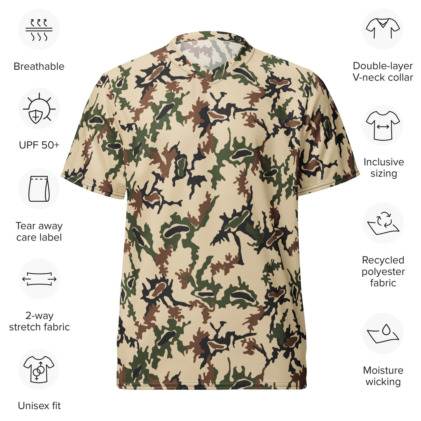 Egyptian Scrambled Eggs Desert CAMO unisex sports jersey - Sports Jerseys