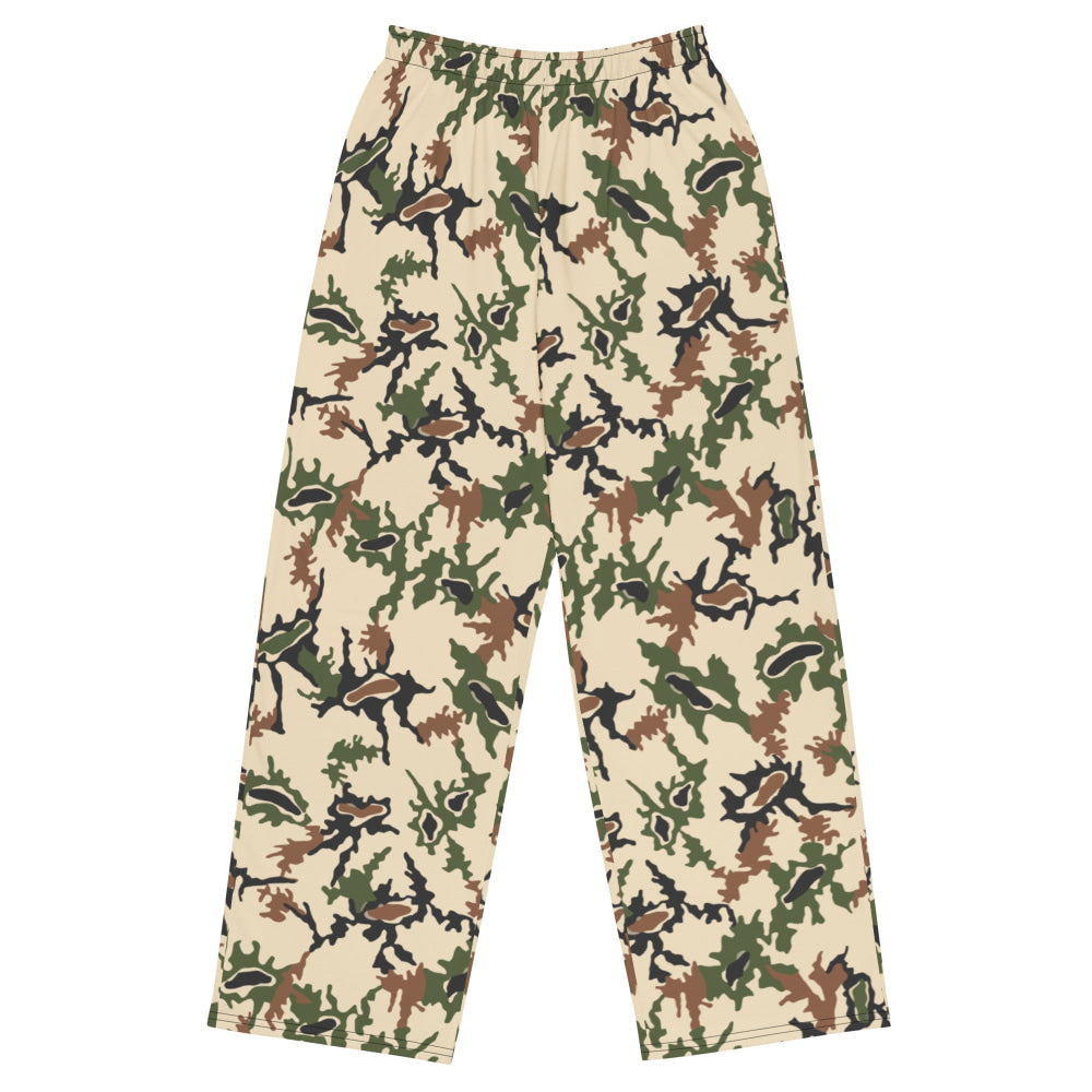 Egyptian Scrambled Eggs Desert CAMO unisex wide-leg pants - 2XS - Unisex Wide-Leg Pants