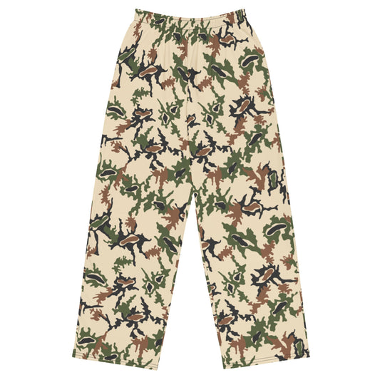 Egyptian Scrambled Eggs Desert CAMO unisex wide-leg pants - 2XS - Unisex Wide-Leg Pants