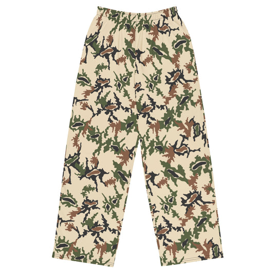 Egyptian Scrambled Eggs Desert CAMO unisex wide-leg pants - 2XS - Wide-leg Pants