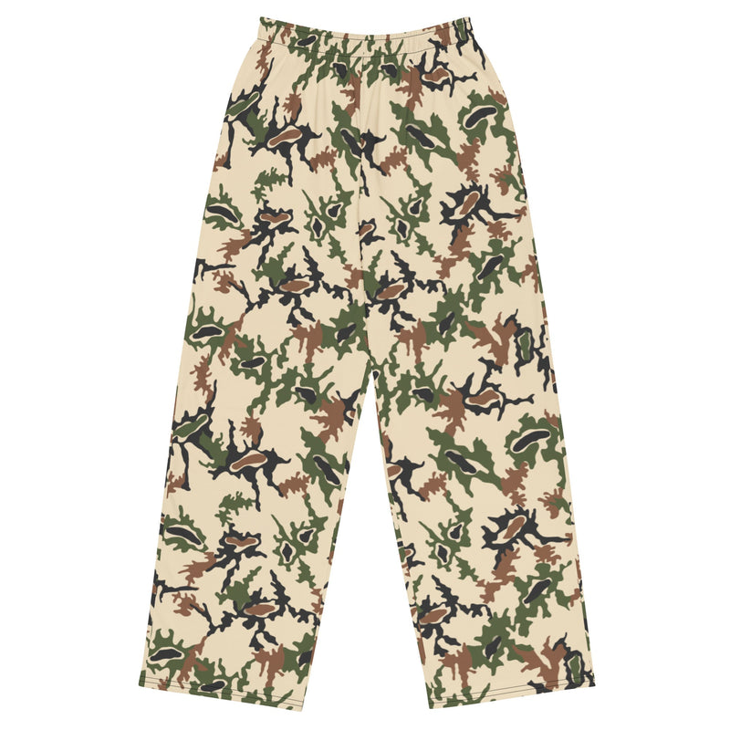 Scrambled Eggs Desert CAMO Unisex Wide-Leg Leisure Pants - 2XS - Pant