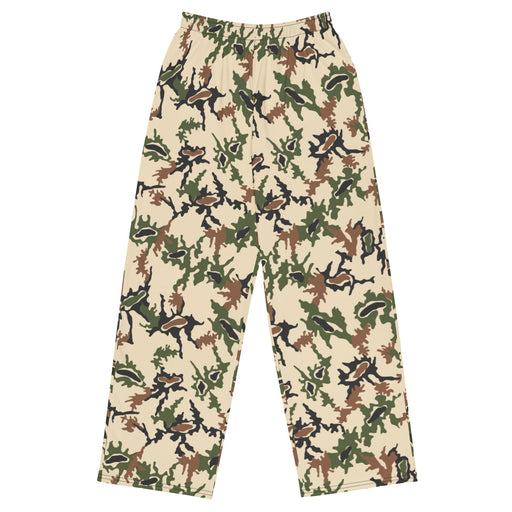Scrambled Eggs Desert CAMO Unisex Wide-Leg Leisure Pants - 2XS - Pant