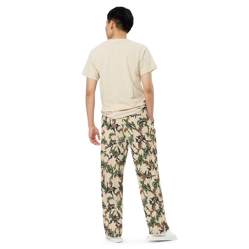 Scrambled Eggs Desert CAMO Unisex Wide-Leg Leisure Pants - Pant