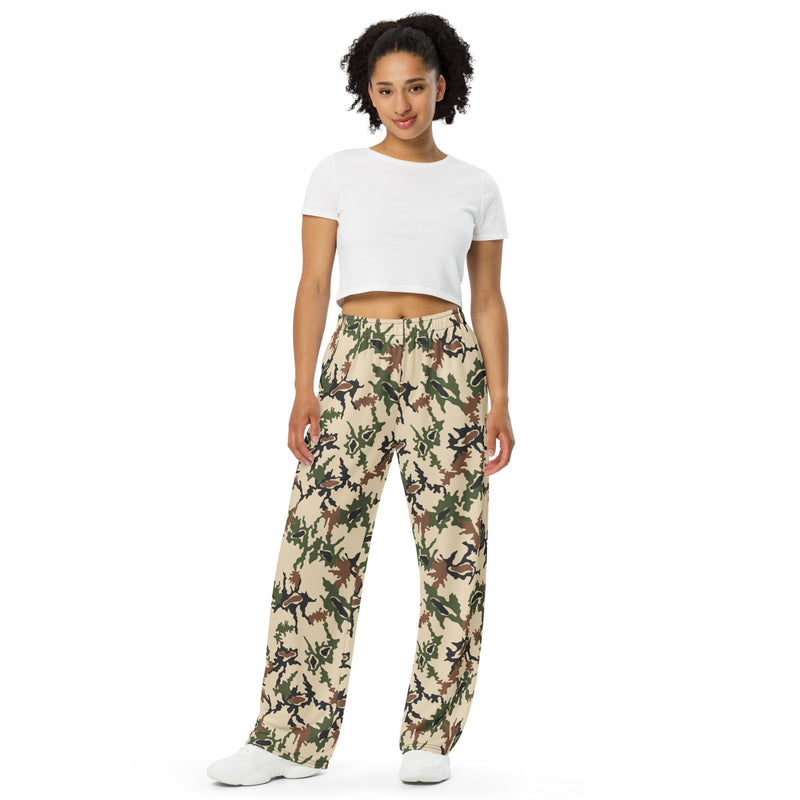 Scrambled Eggs Desert CAMO Unisex Wide-Leg Leisure Pants - Pant
