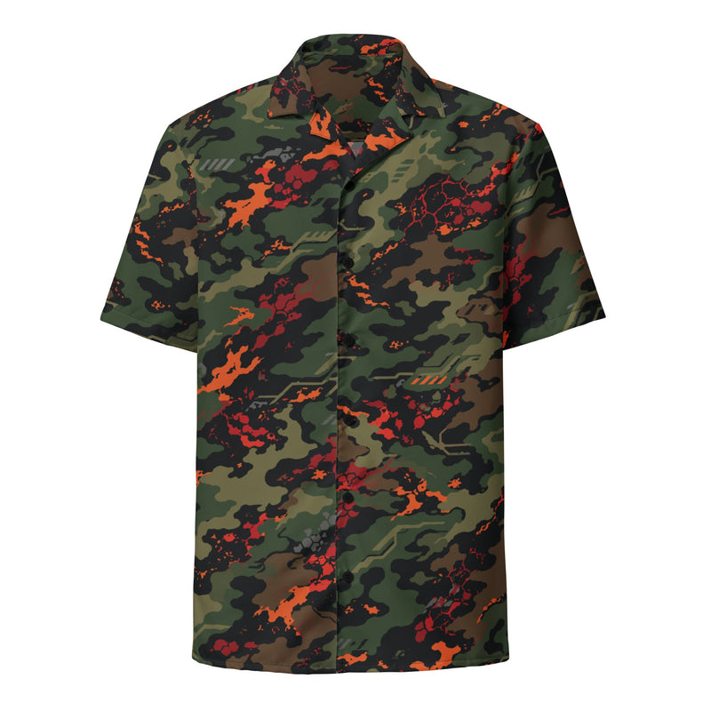 Emberborne Rescue Vanguard CAMO Unisex Short-Sleeve Button Shirt - 2XS - Button-Up