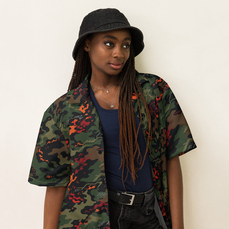 Emberborne Rescue Vanguard CAMO Unisex Short-Sleeve Button Shirt - Button-Up