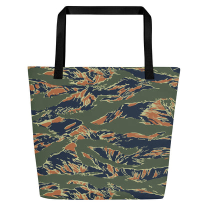 Equador Tiger Stripe Orange CAMO Large Tote Bag