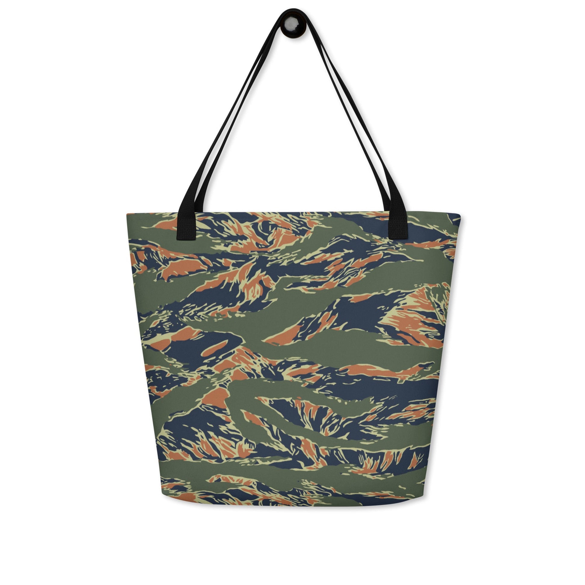 Equador Tiger Stripe Orange CAMO Large Tote Bag