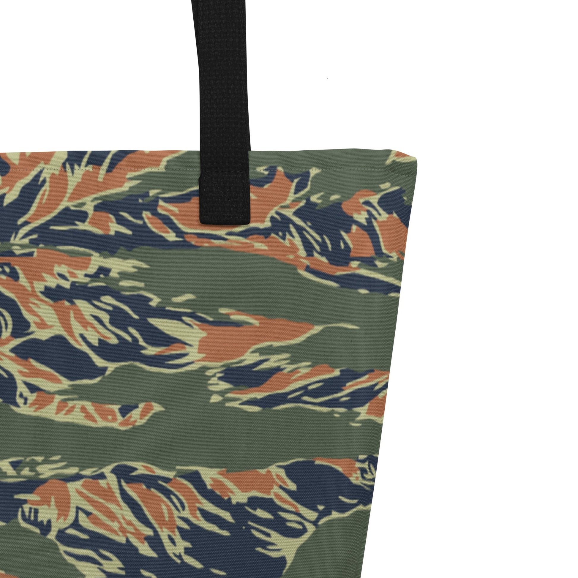 Equador Tiger Stripe Orange CAMO Large Tote Bag