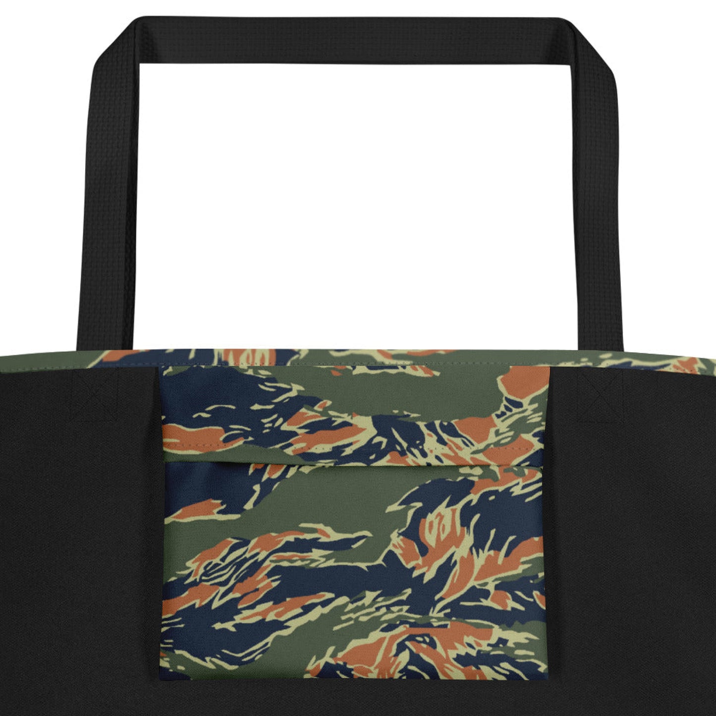 Equador Tiger Stripe Orange CAMO Large Tote Bag