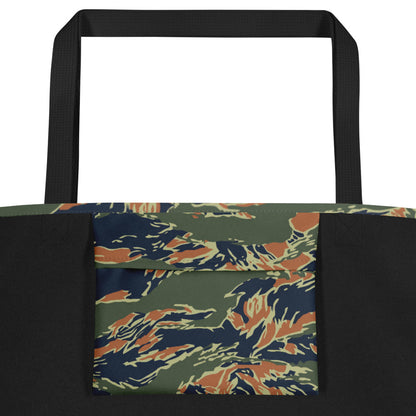 Equador Tiger Stripe Orange CAMO Large Tote Bag