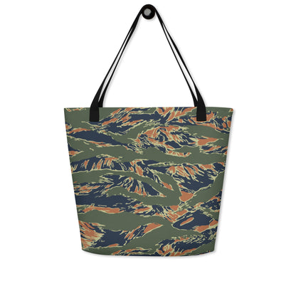 Equador Tiger Stripe Orange CAMO Large Tote Bag