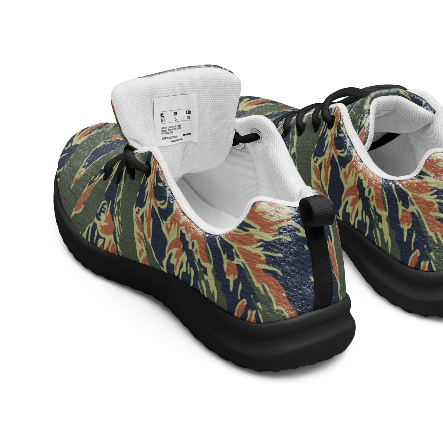 Equador Tiger Stripe Orange CAMO Mens Athletic Shoes