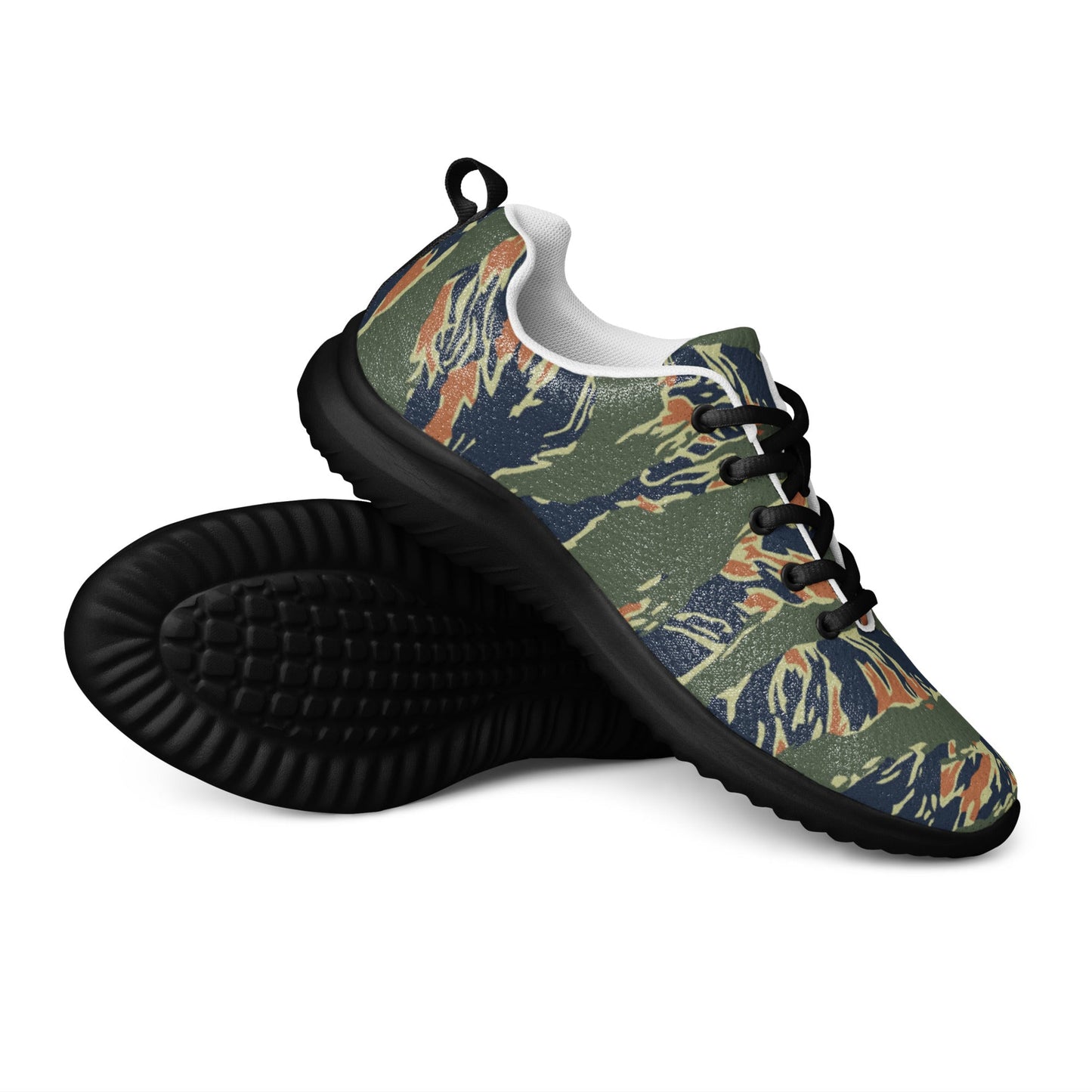 Equador Tiger Stripe Orange CAMO Mens Athletic Shoes - 5