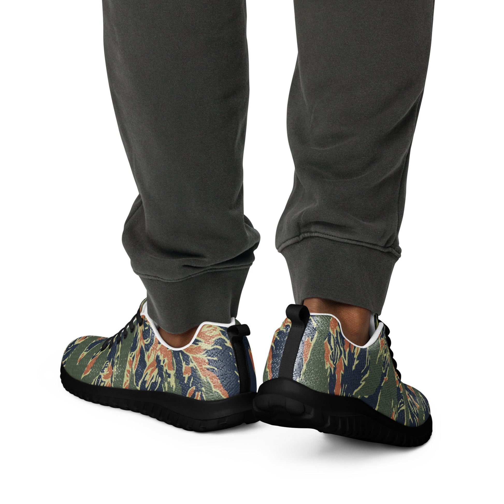 Equador Tiger Stripe Orange CAMO Mens Athletic Shoes