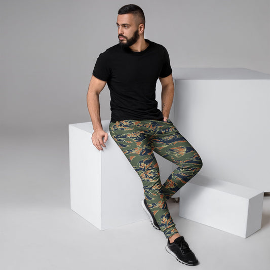 Equador Tiger Stripe Orange CAMO Mens Joggers - XS
