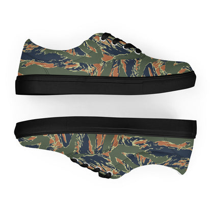 Equador Tiger Stripe Orange CAMO Mens Lace-Up Canvas Shoes - Lace-up