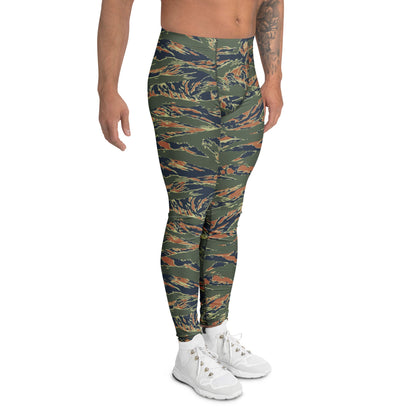 Equador Tiger Stripe Orange CAMO Mens Leggings