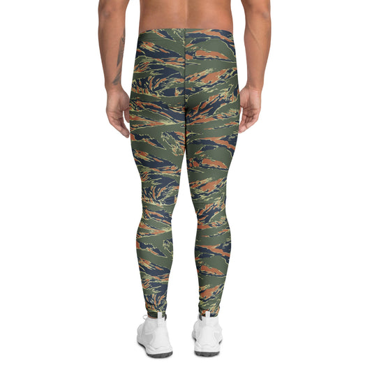 Equador Tiger Stripe Orange CAMO Mens Leggings