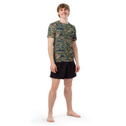 Tiger Stripe Volcanic Ember CAMO Mens Short-Sleeve Rash Guard - SS