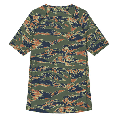 Equador Tiger Stripe Orange CAMO Mens Short-Sleeve Rash Guard