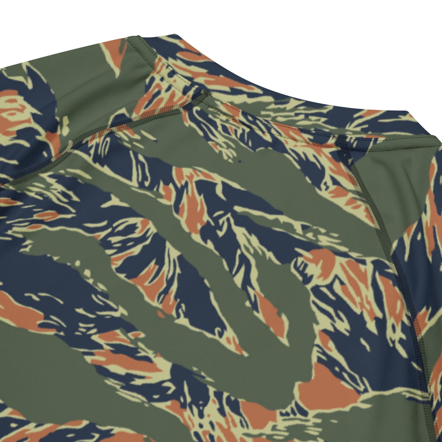 Equador Tiger Stripe Orange CAMO Mens Short-Sleeve Rash Guard