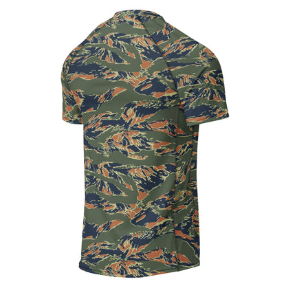 Equador Tiger Stripe Orange CAMO Mens Short-Sleeve Rash Guard