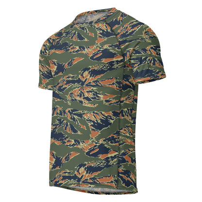 Equador Tiger Stripe Orange CAMO Mens Short-Sleeve Rash Guard
