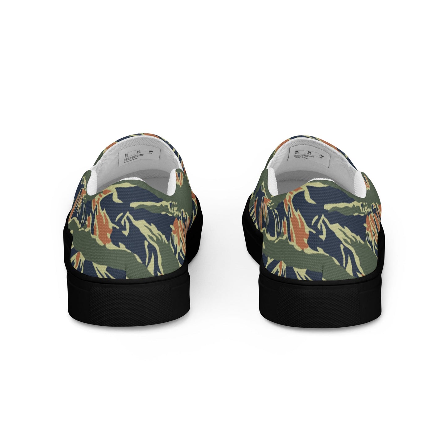 Equador Tiger Stripe Orange CAMO Mens Slip-On Canvas Shoes