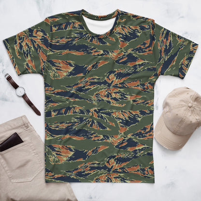 Equador Tiger Stripe Orange CAMO Mens T-Shirt - XS