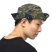 Tiger Stripe Volcanic Ember CAMO Reversible Bucket Hat - Head