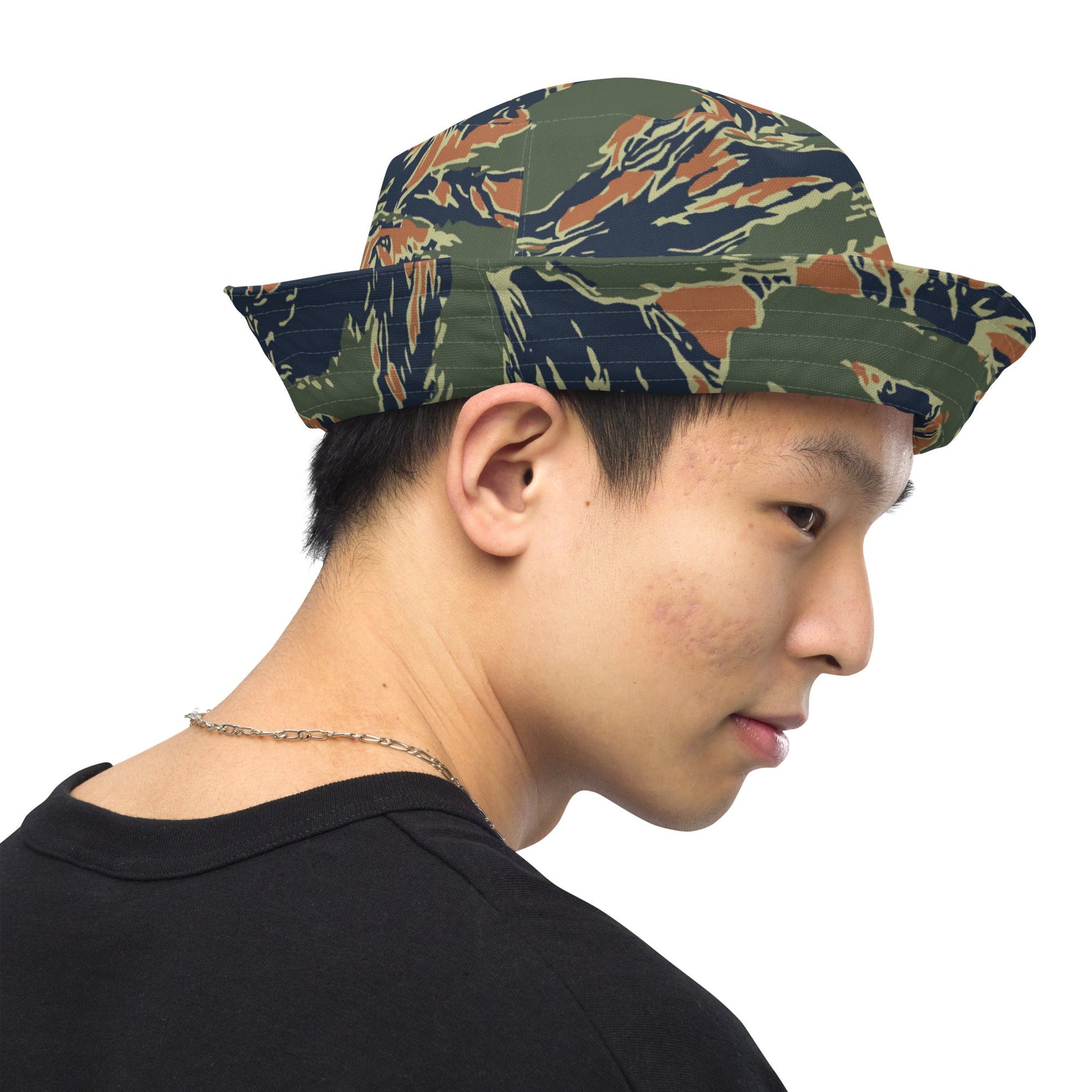 Equador Tiger Stripe Orange CAMO Reversible Bucket Hat