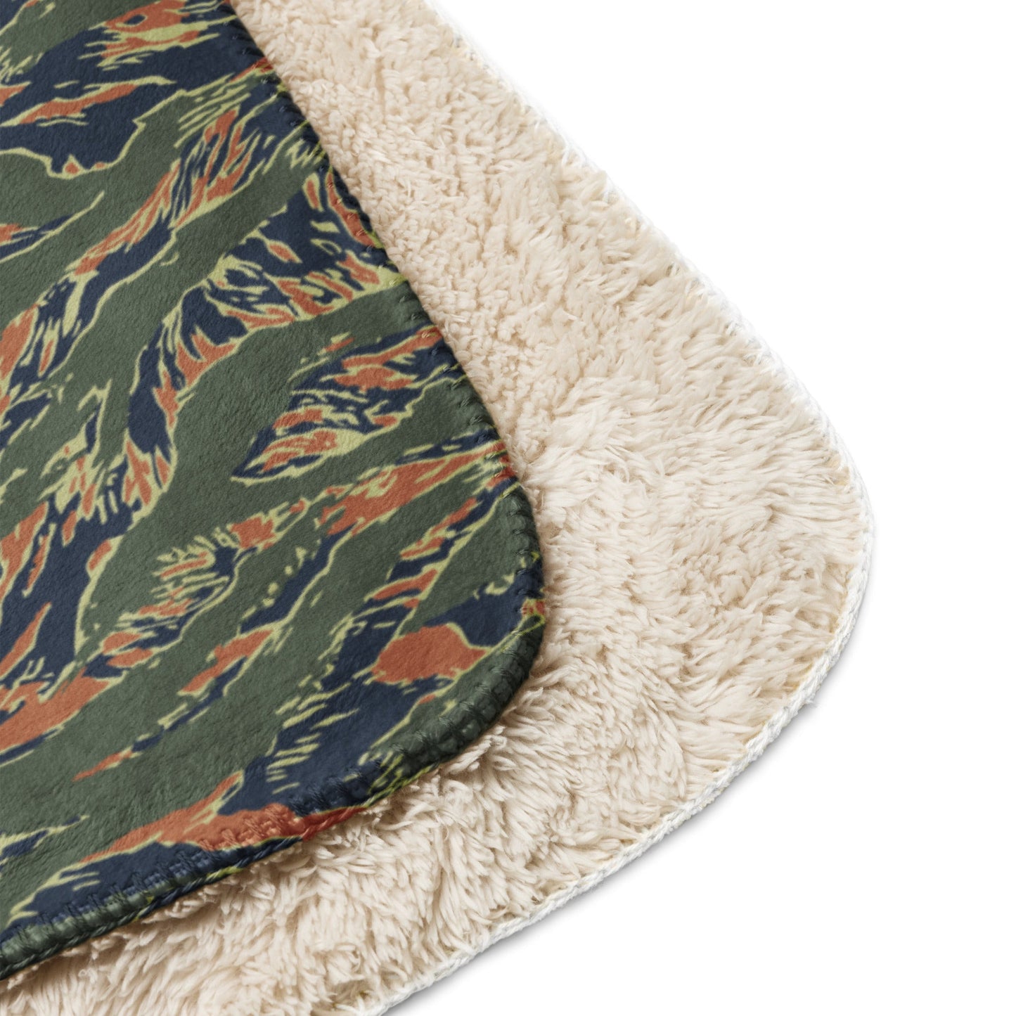 Equador Tiger Stripe Orange CAMO Sherpa Blanket