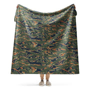 Tiger Stripe Volcanic Ember CAMO Sherpa Blanket - 60″×80″