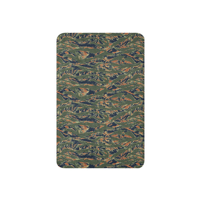 Equador Tiger Stripe Orange CAMO Sherpa Blanket