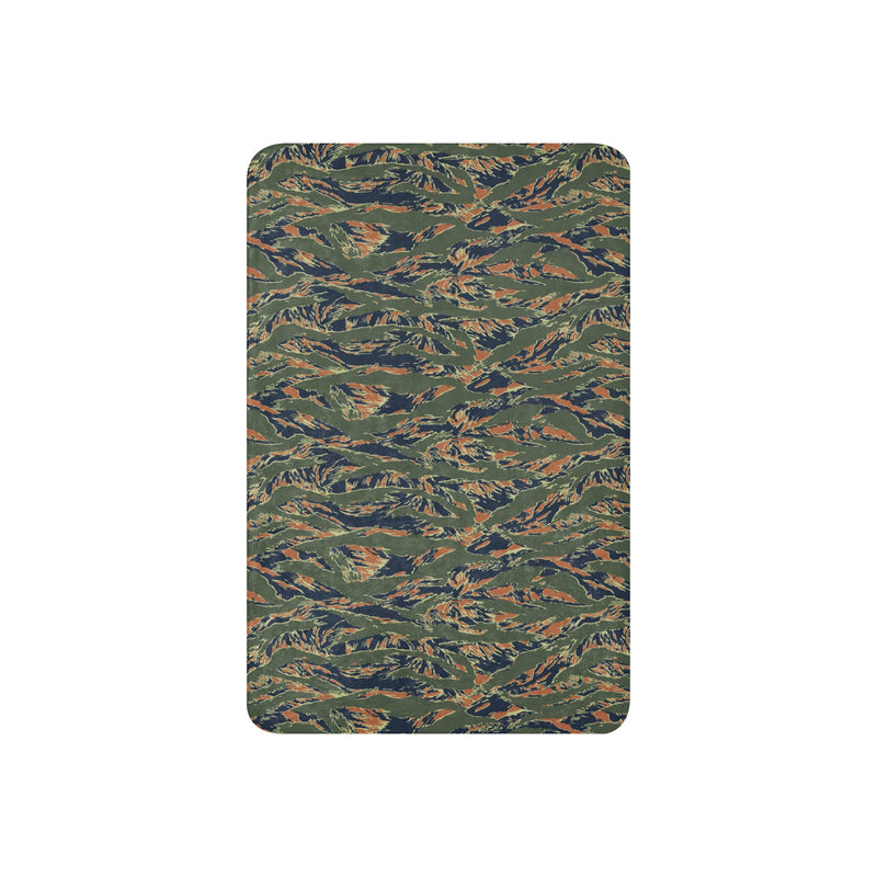 Tiger Stripe Volcanic Ember CAMO Sherpa Blanket