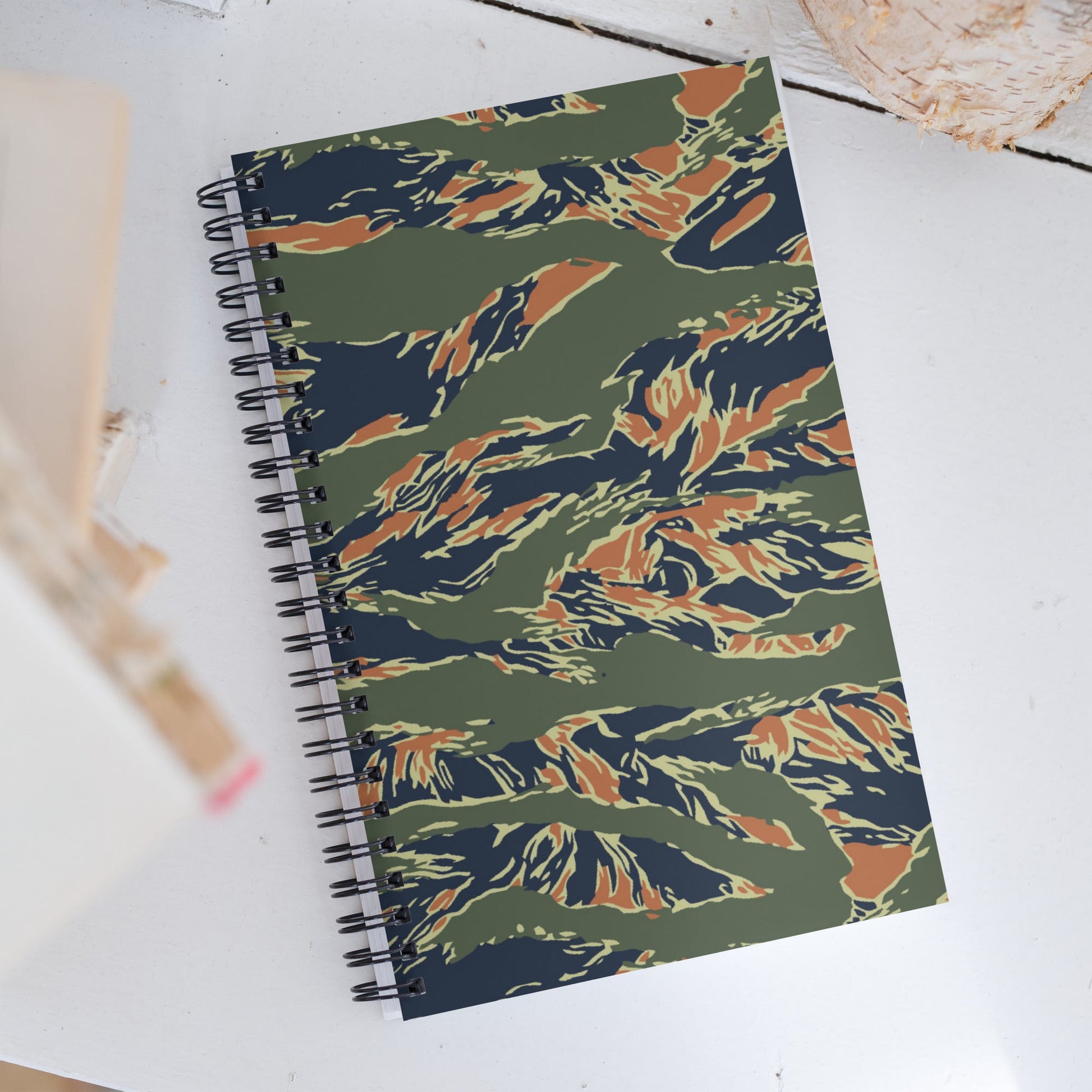 Equador Tiger Stripe Orange CAMO Spiral Notebook