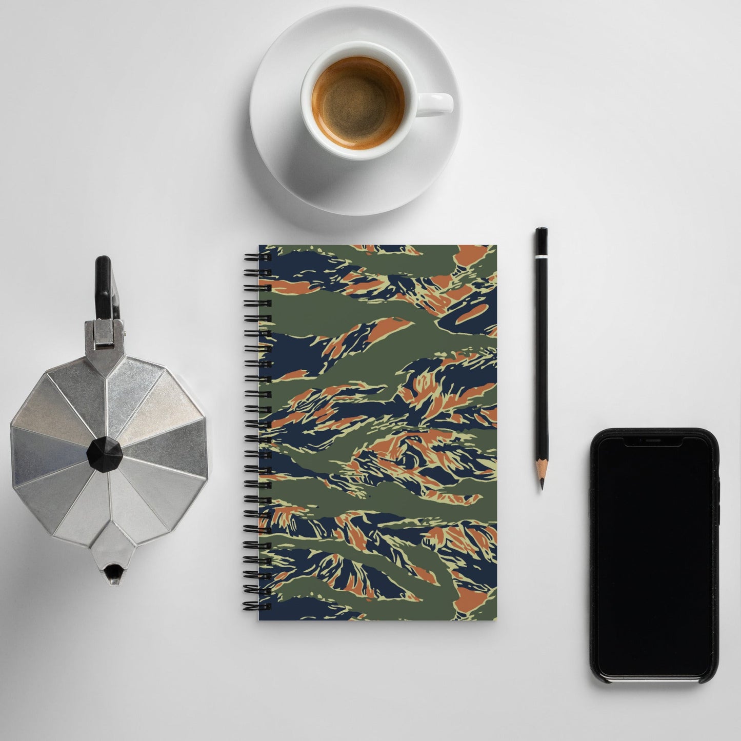 Equador Tiger Stripe Orange CAMO Spiral Notebook