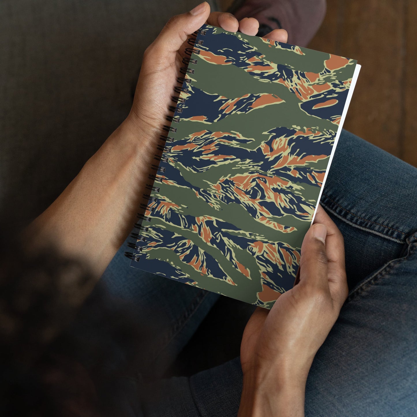 Equador Tiger Stripe Orange CAMO Spiral Notebook