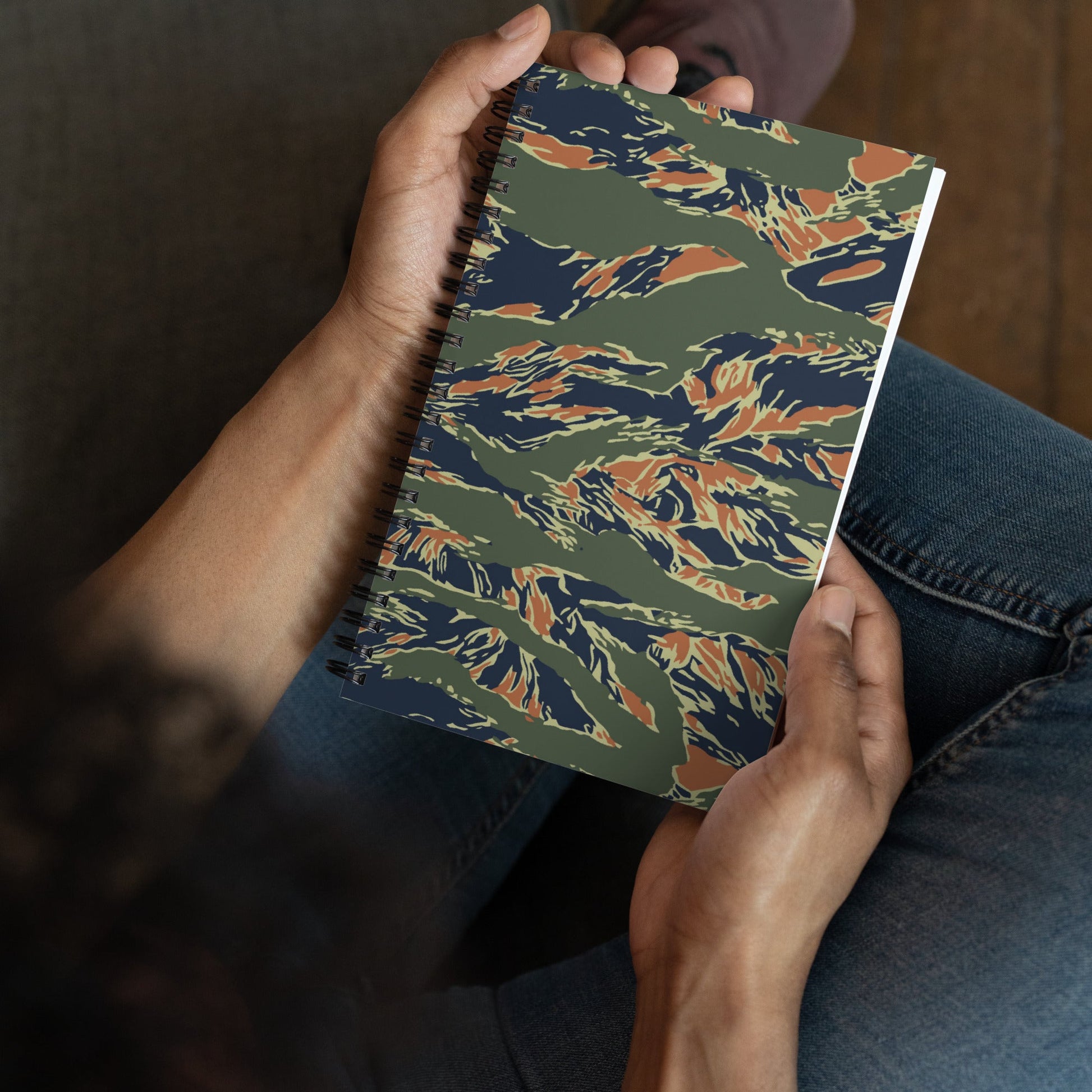 Equador Tiger Stripe Orange CAMO Spiral Notebook