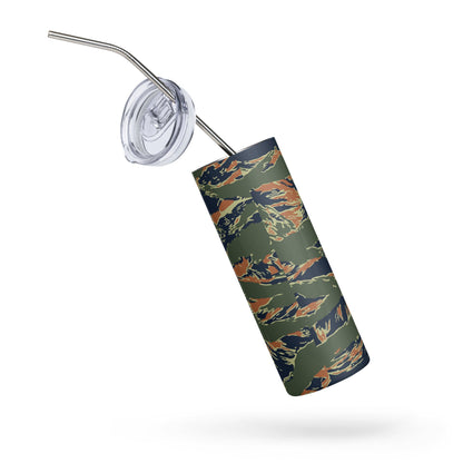 Equador Tiger Stripe Orange CAMO Stainless Steel Tumbler