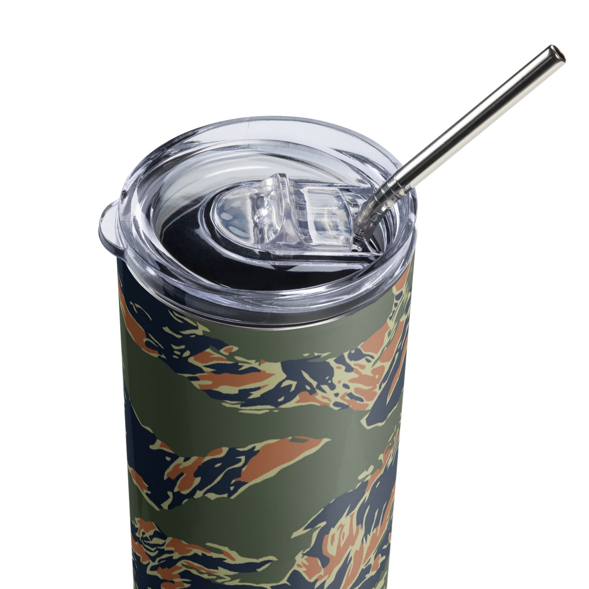 Equador Tiger Stripe Orange CAMO Stainless Steel Tumbler