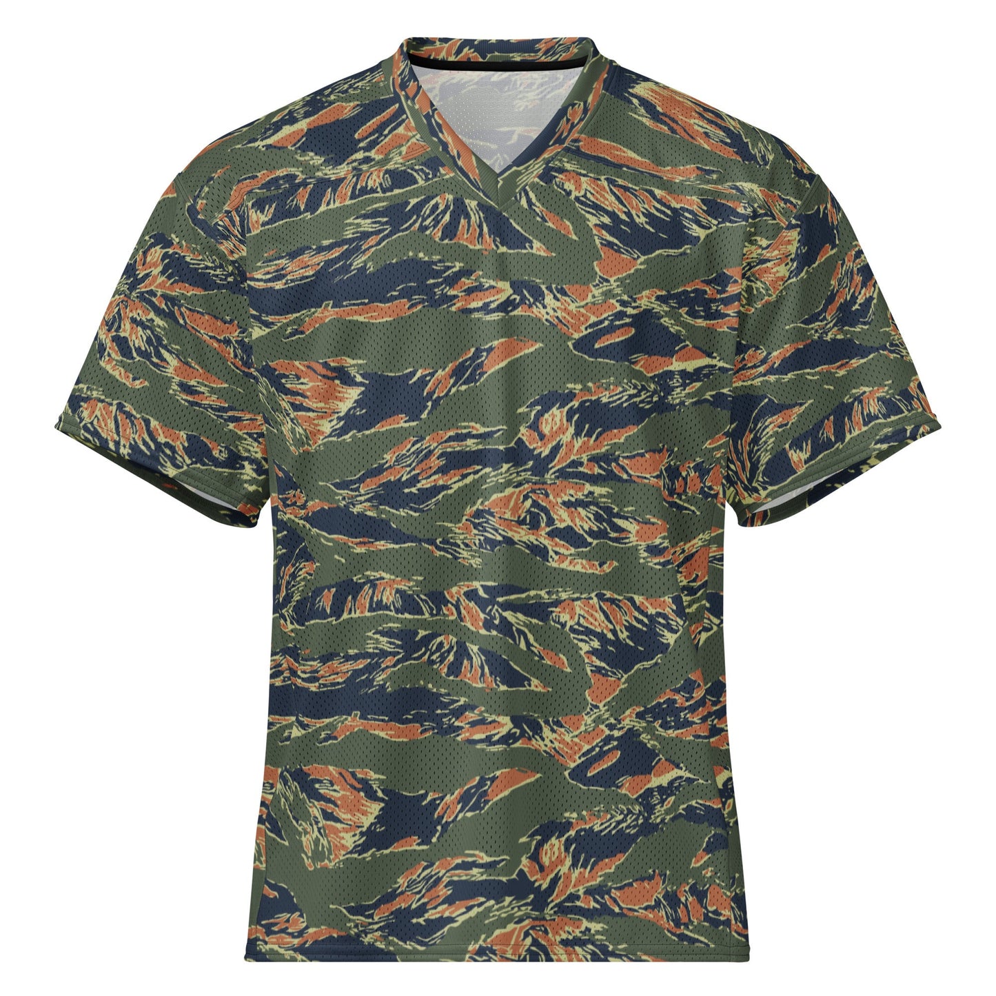 Equador Tiger Stripe Orange CAMO Unisex American Football Jersey - 2XS