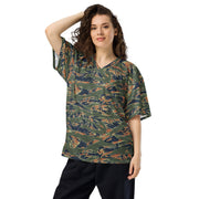 Tiger Stripe Volcanic Ember CAMO Unisex American Football Jersey