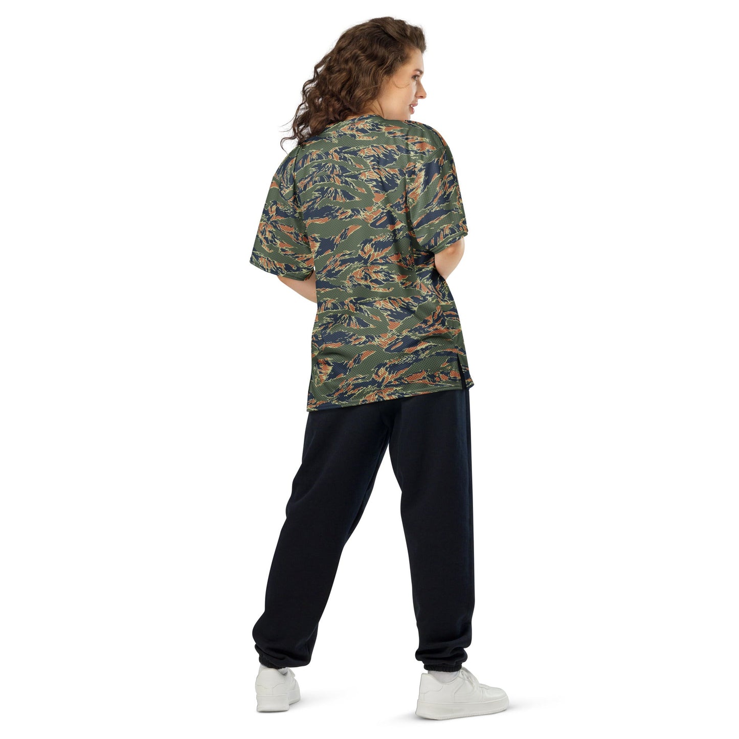 Equador Tiger Stripe Orange CAMO Unisex American Football Jersey