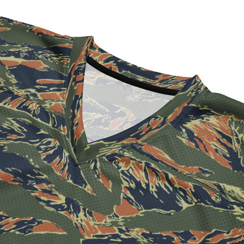 Tiger Stripe Volcanic Ember CAMO Unisex American Football Jersey