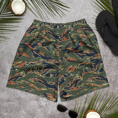 Equador Tiger Stripe Orange CAMO Unisex Athletic Long Shorts