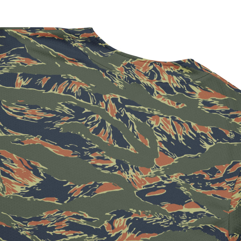 Tiger Stripe Volcanic Ember CAMO Unisex Baseball Jersey