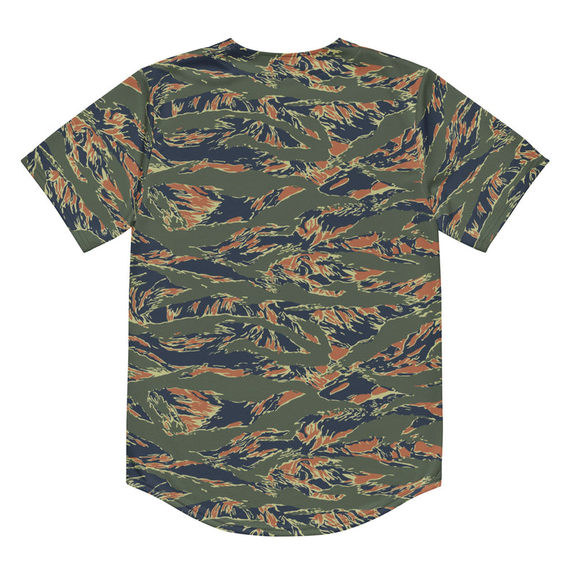 Tiger Stripe Volcanic Ember CAMO Unisex Baseball Jersey