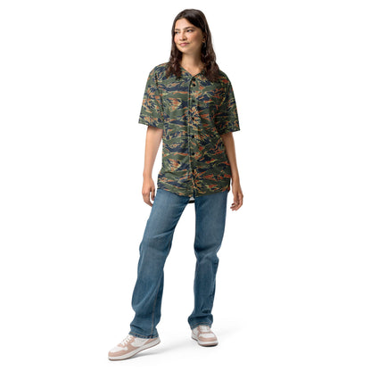 Equador Tiger Stripe Orange CAMO Unisex Baseball Jersey
